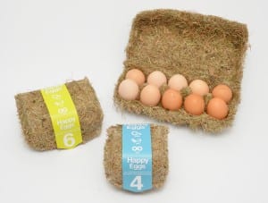Hay egg packaging