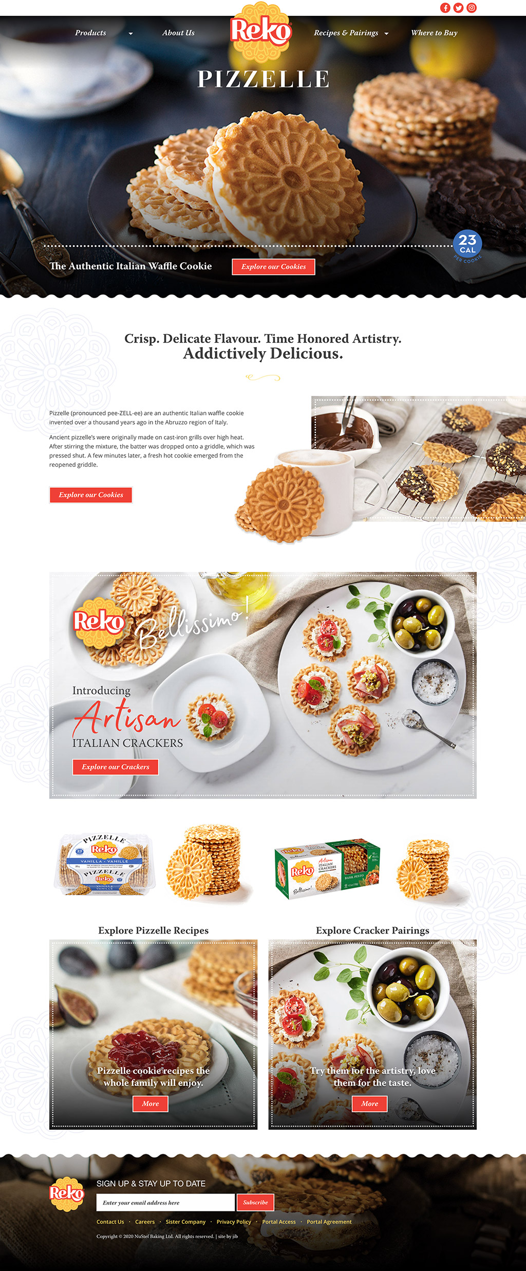 Reko Pizzelle Website